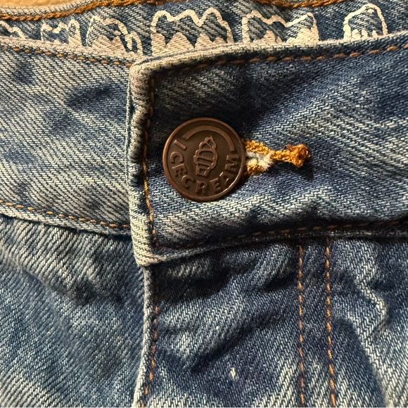 Men’s Size 36 BBC Billionaire Boys Club Run Dog Ice Cream Distressed Jean Shorts - Picture 6 of 16